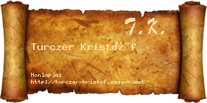 Turczer Kristóf névjegykártya